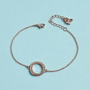 Adore Jewelry Organic Circle Bracelet Rose Gold Swarovski Crystal